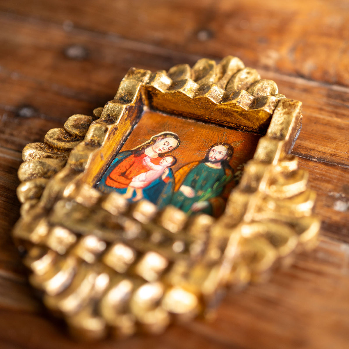 Holy Family Rare Catholic Retablo