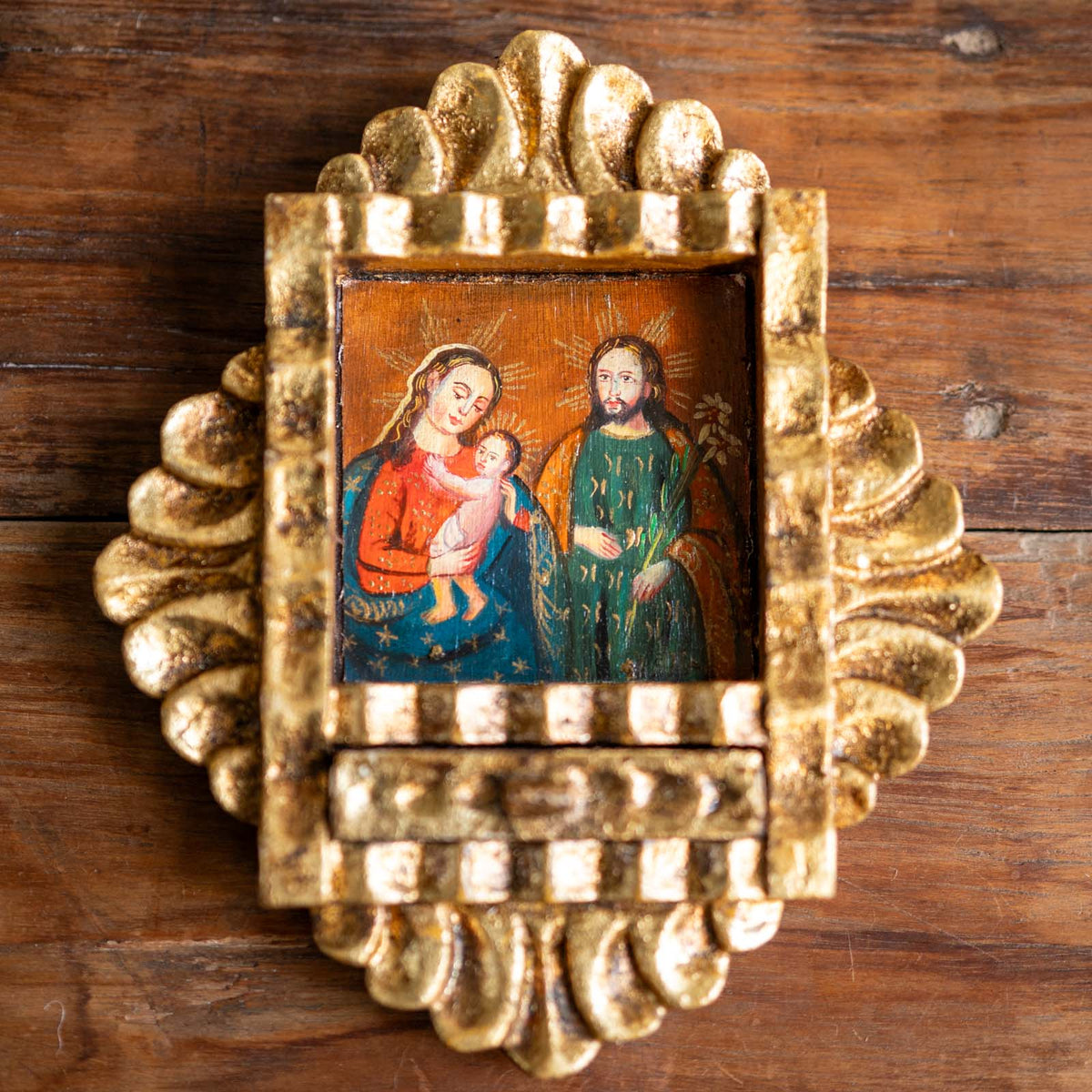 Holy Family Rare Catholic Retablo