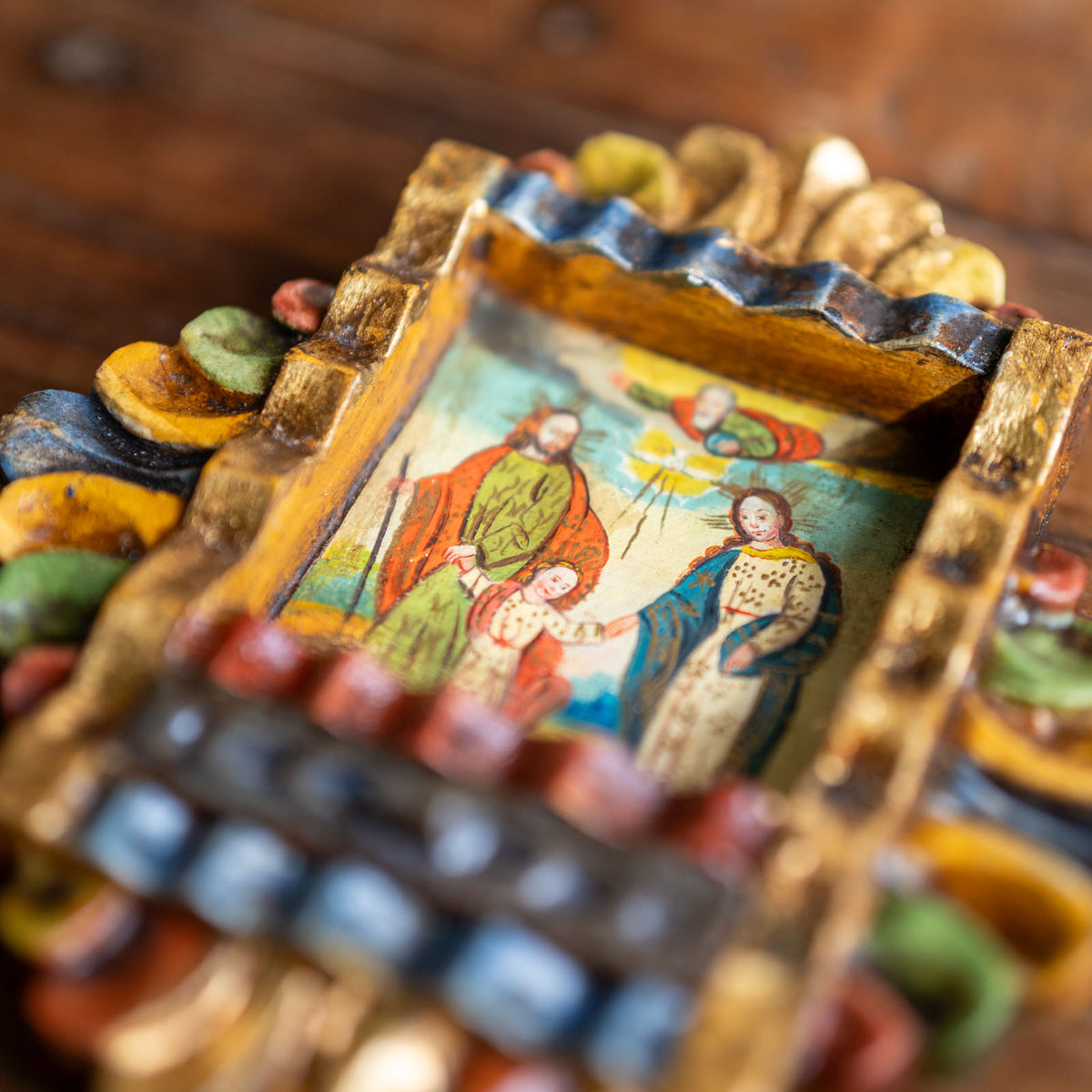Holy Family Rare Catholic Retablo