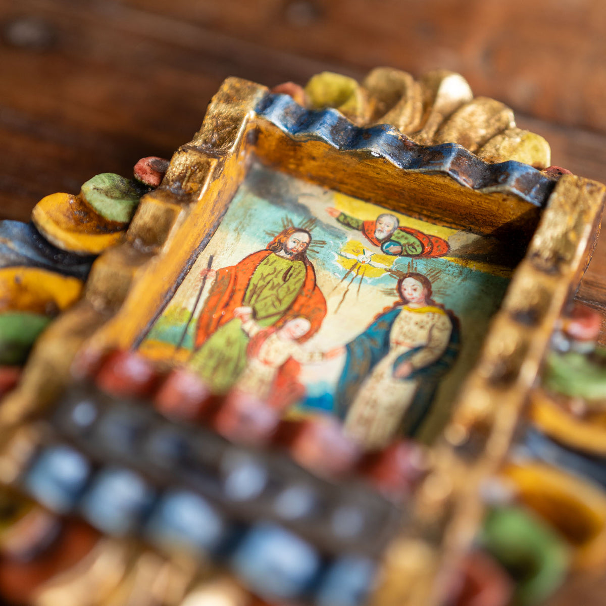 Holy Family Rare Catholic Retablo