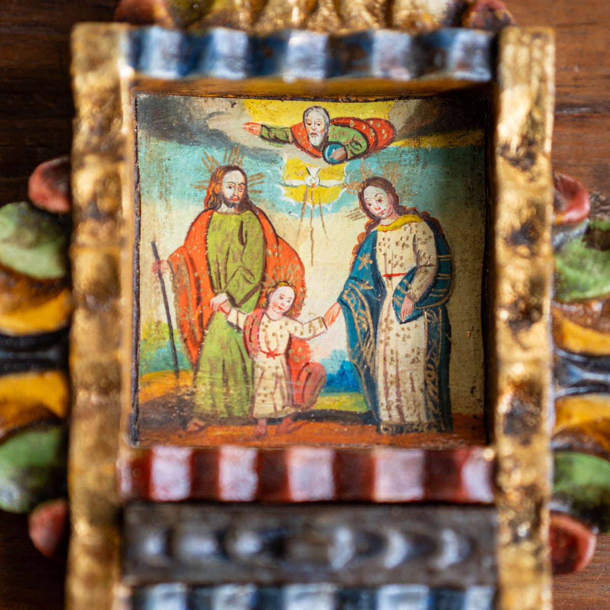 Holy Family Rare Catholic Retablo