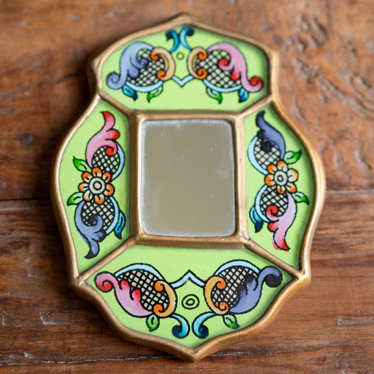 Peruvian Rare Hand-Painted Mirrors