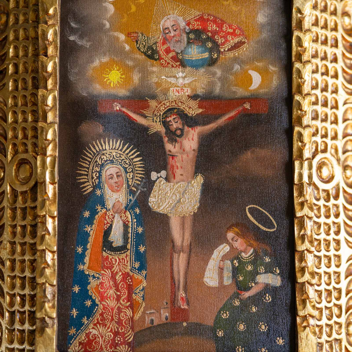 Calvary Rare Catholic Painting