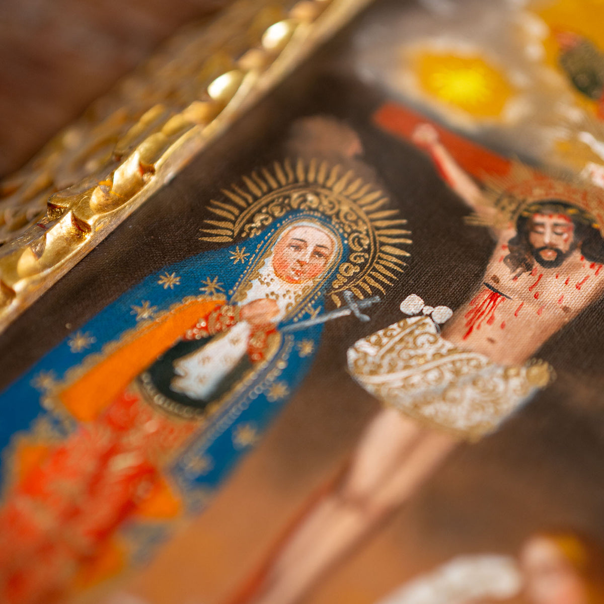 Calvary Rare Catholic Painting
