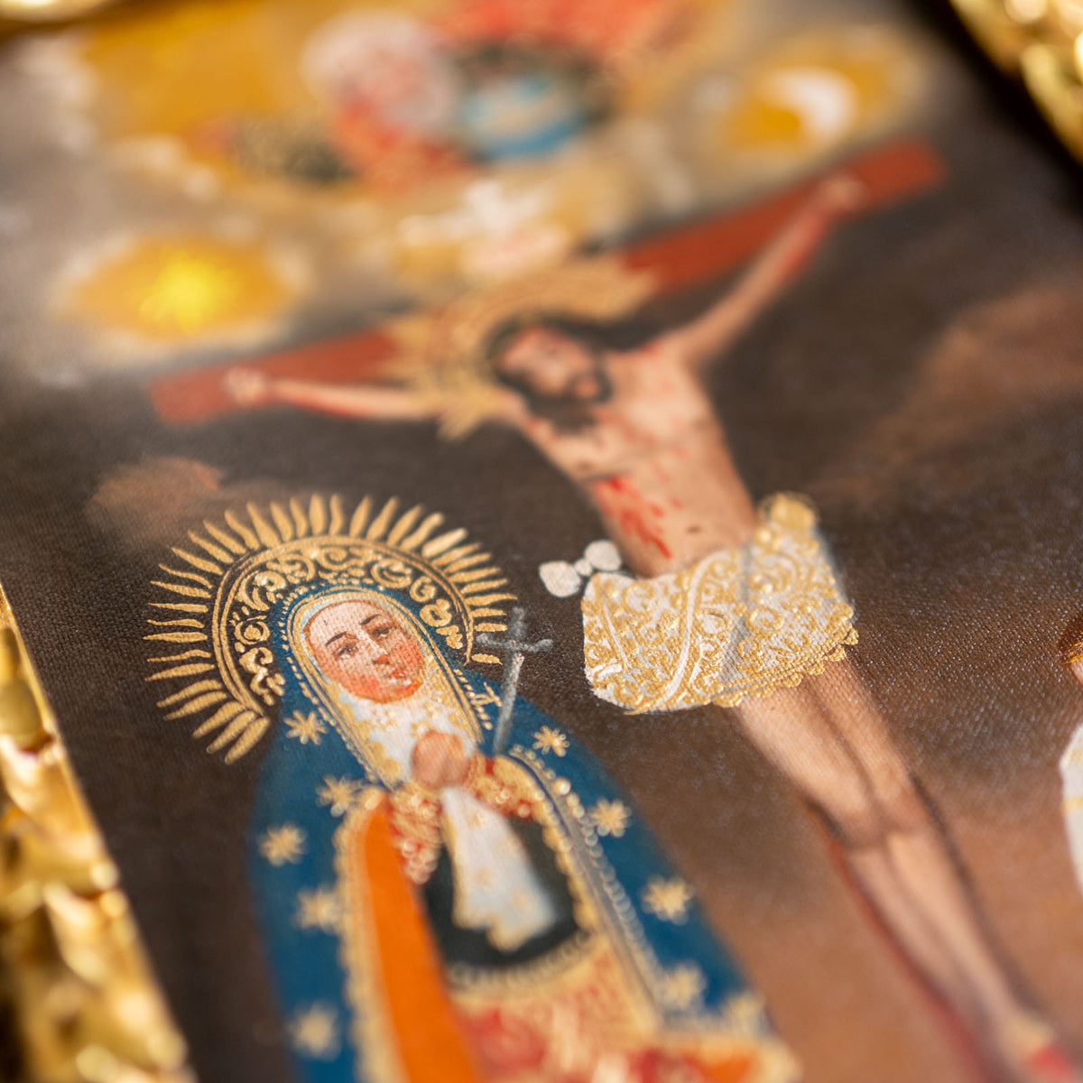 Calvary Rare Catholic Painting