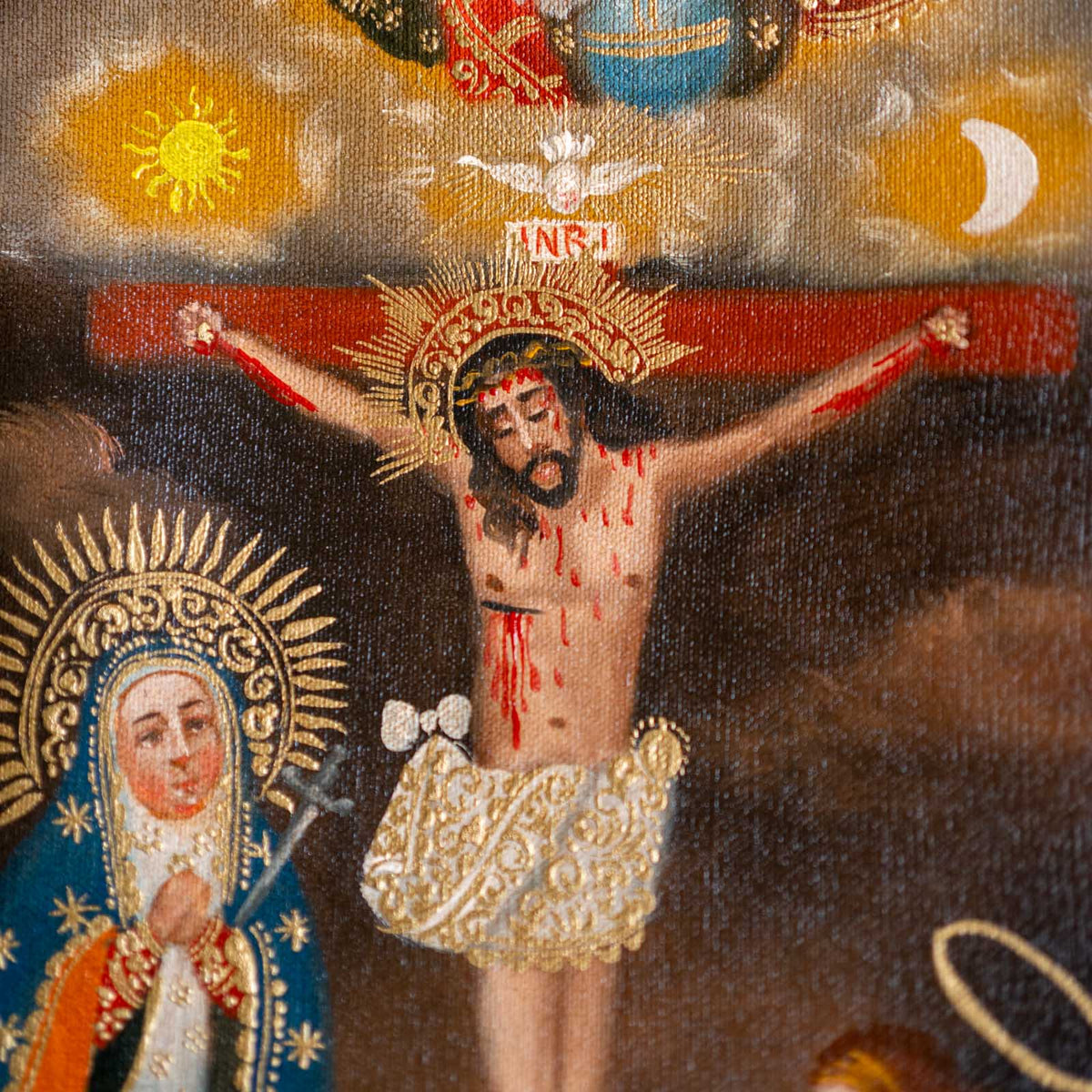 Calvary Rare Catholic Painting