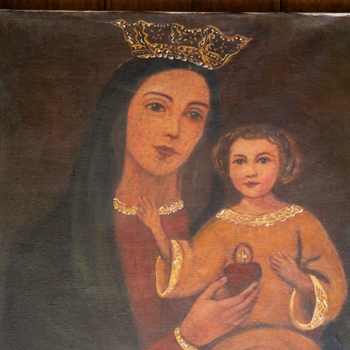 Madonna and Child Rare Commissioned Catholic Painting