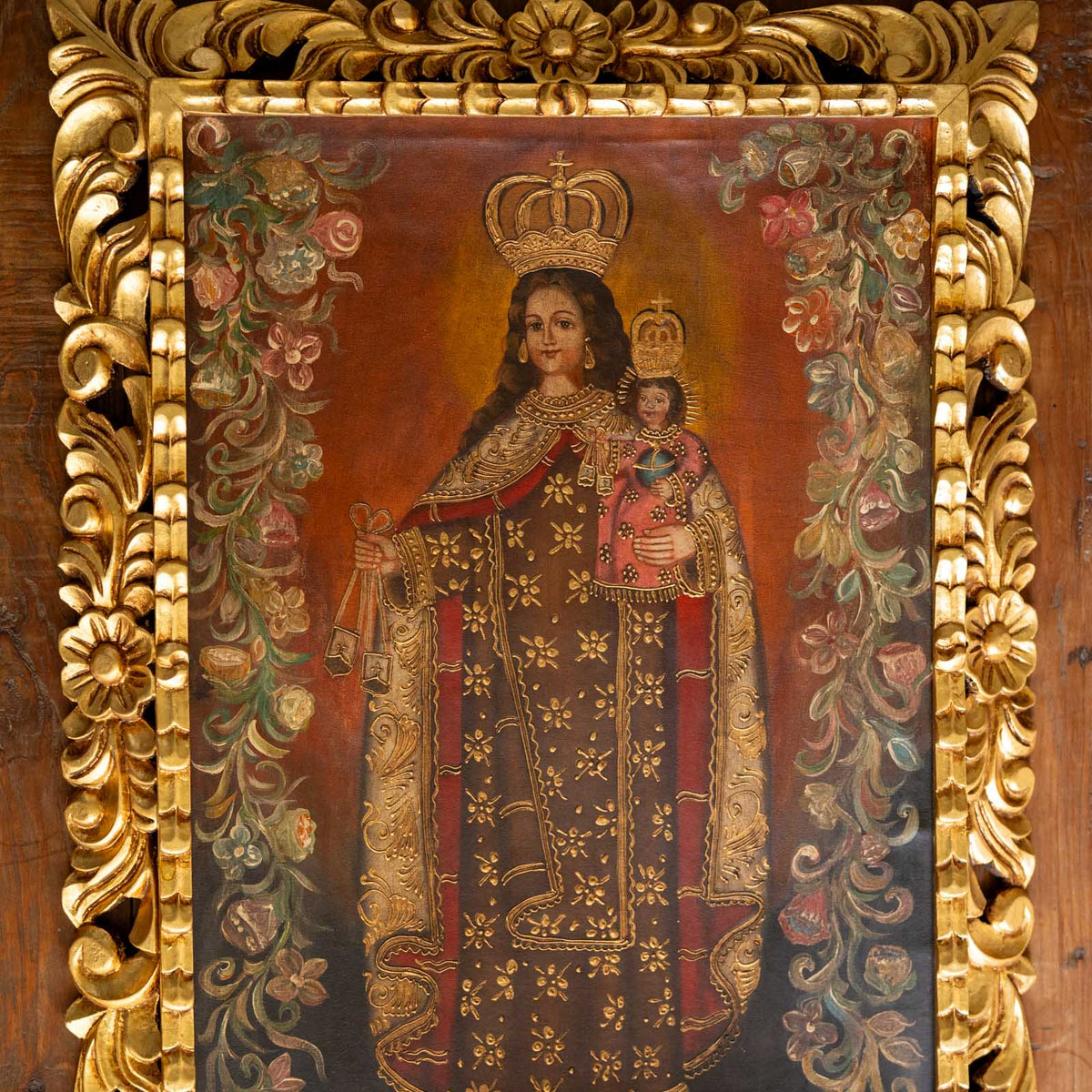 Virgen del Carmen Rare Catholic Painting
