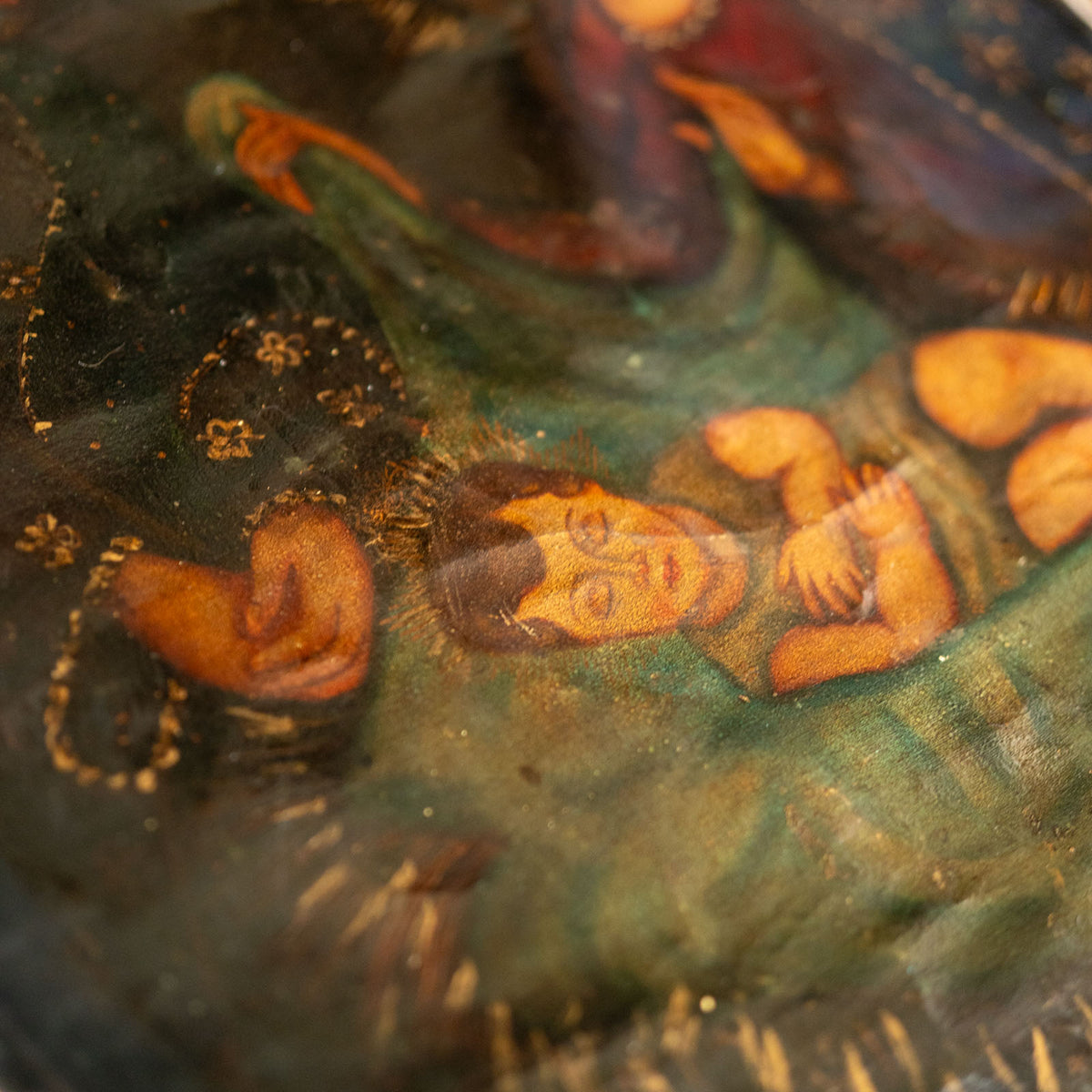 Holy Family with the Sleeping Christ Child Rare Catholic Painting