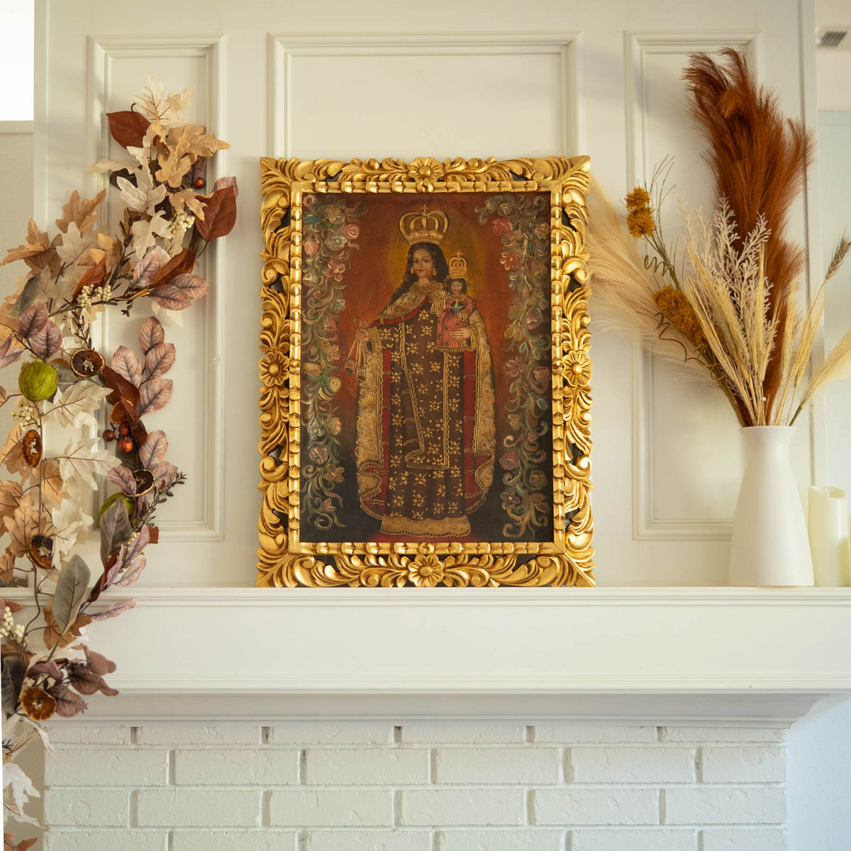 Virgen del Carmen Rare Catholic Painting